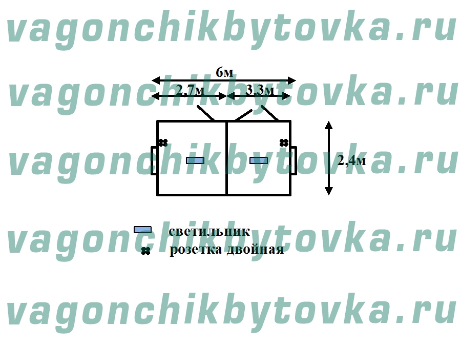 Ремонтный бокс из БК 6м для производственных объектов